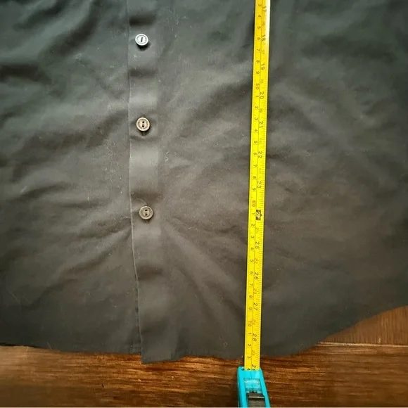 Kenneth Cole Reaction Shirt Mens L (16) Wrinkle Free Slim Fit Dress Long Sleeve - Picture 7 of 7